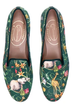 Africa Emerald Silk Slipper (Women)