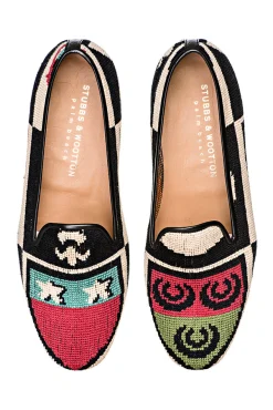 Crest Color Needlepoint Slipper (Men)