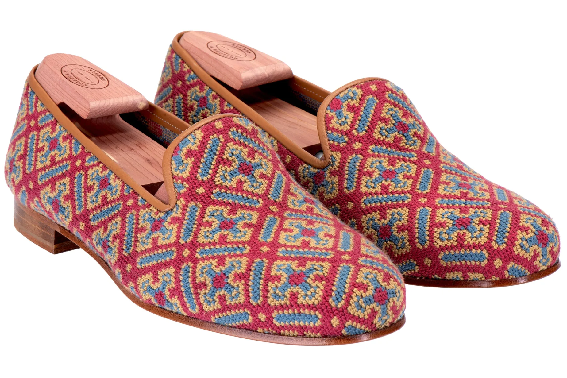 Cuenca Red Needlepoint Slipper (Men)