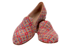 Cuenca Red Needlepoint Slipper (Women)