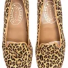 Jane Leopard Needlepoint Slipper (Wide)