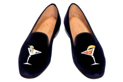 Martini Navy Velvet Slipper (Women)