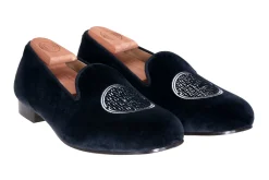 Metropolis Nickel Velvet Slipper (Men)