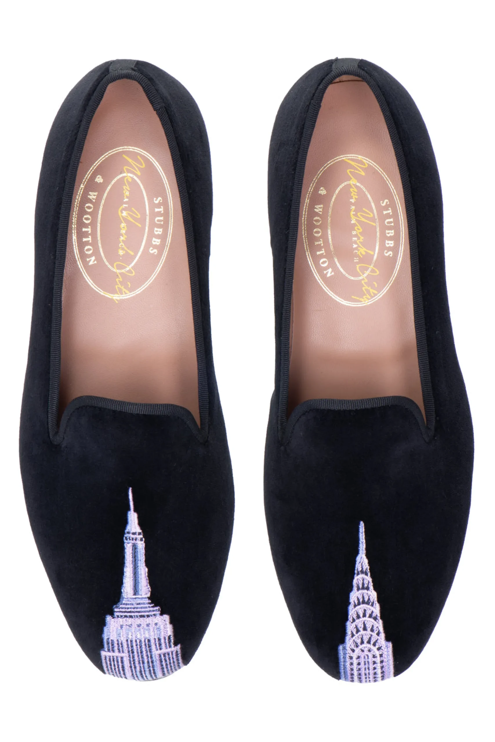Skyscraper Black Velvet Slipper (Men)