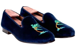 Storm Navy Velvet Slipper (Men)