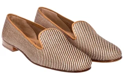 Straw Cream Raffia Slipper (Men)