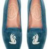 Swans Teal Velvet Slipper (Men)